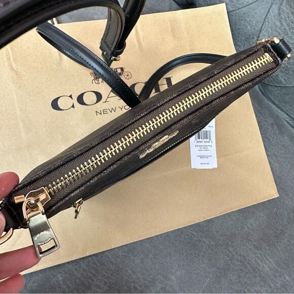 NWT ❤️ Coach Mini Rowan File Bag Signature Canvas Crossbody Purse CW325 - Picture 4 of 11